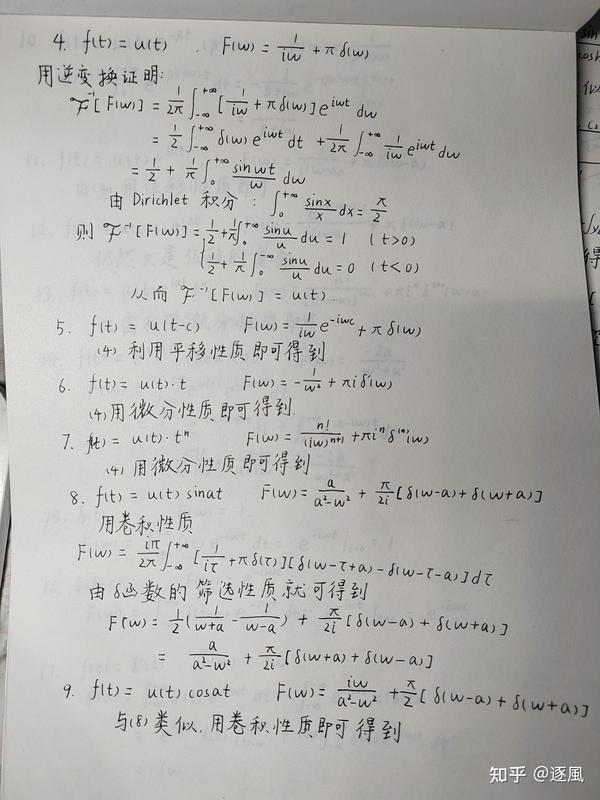 积分学习笔记4——傅里叶变换表 - 知乎