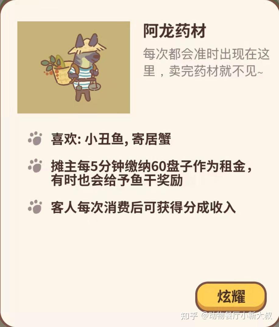 动物餐厅7个新摊主和20个鱼类图鉴