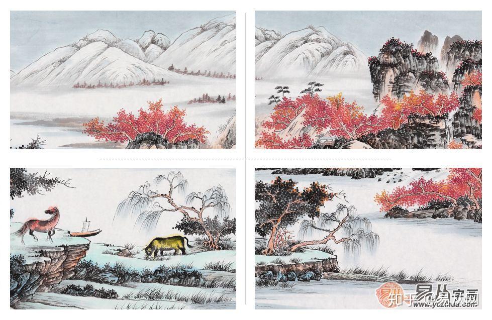 王宁春夏秋冬时来运转图山水画精品力作鉴赏