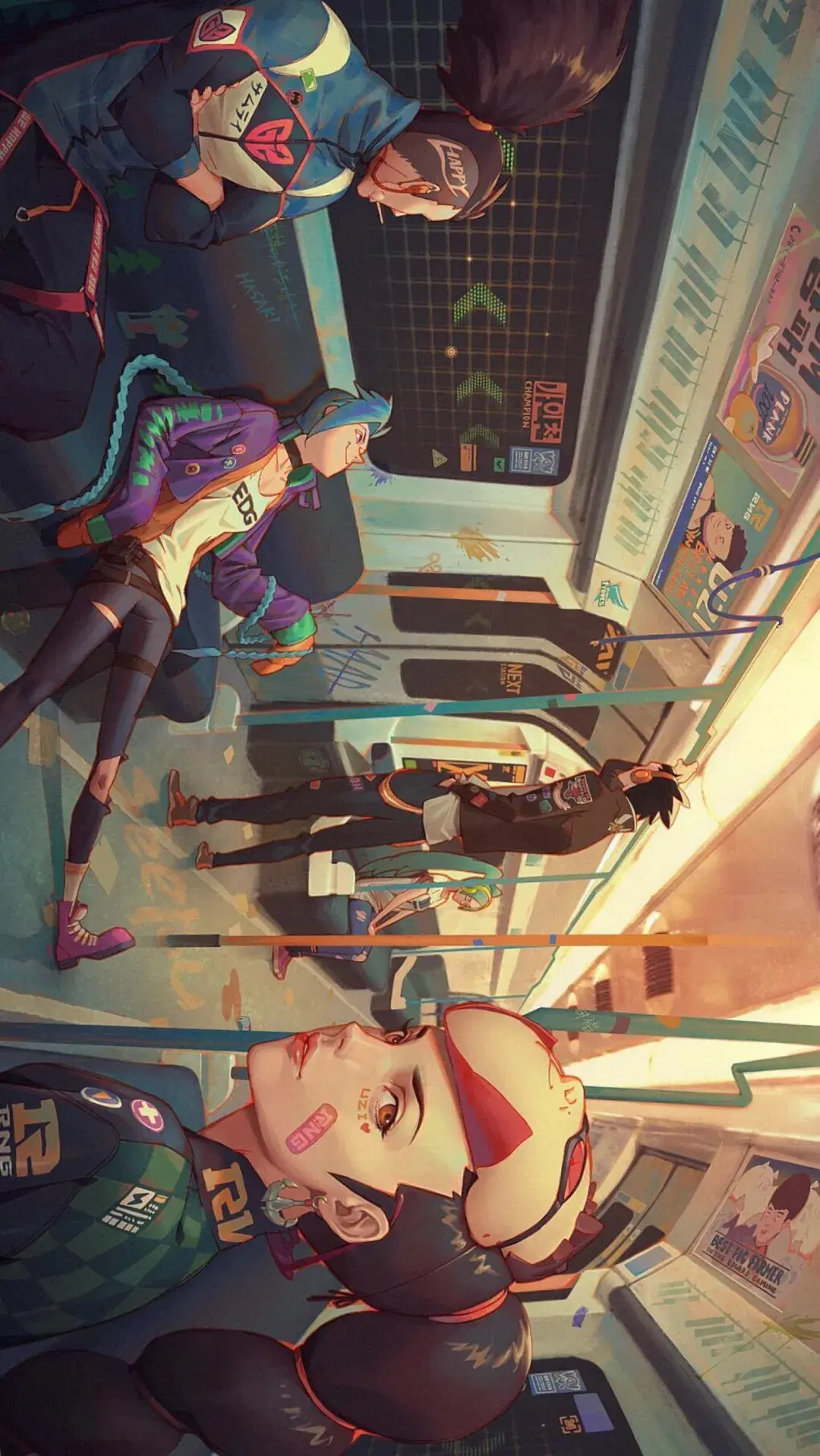 听说你也在努力奔跑插画手机横屏壁纸平板壁纸