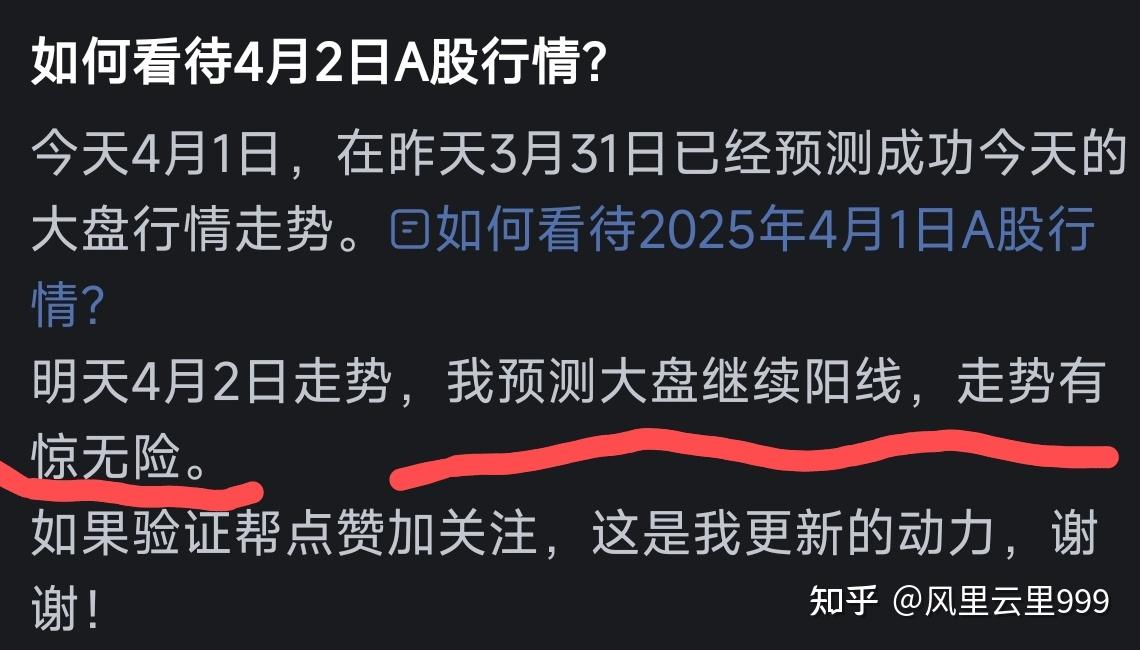 如何看待2025年4月2日A股市场行情? - 知乎