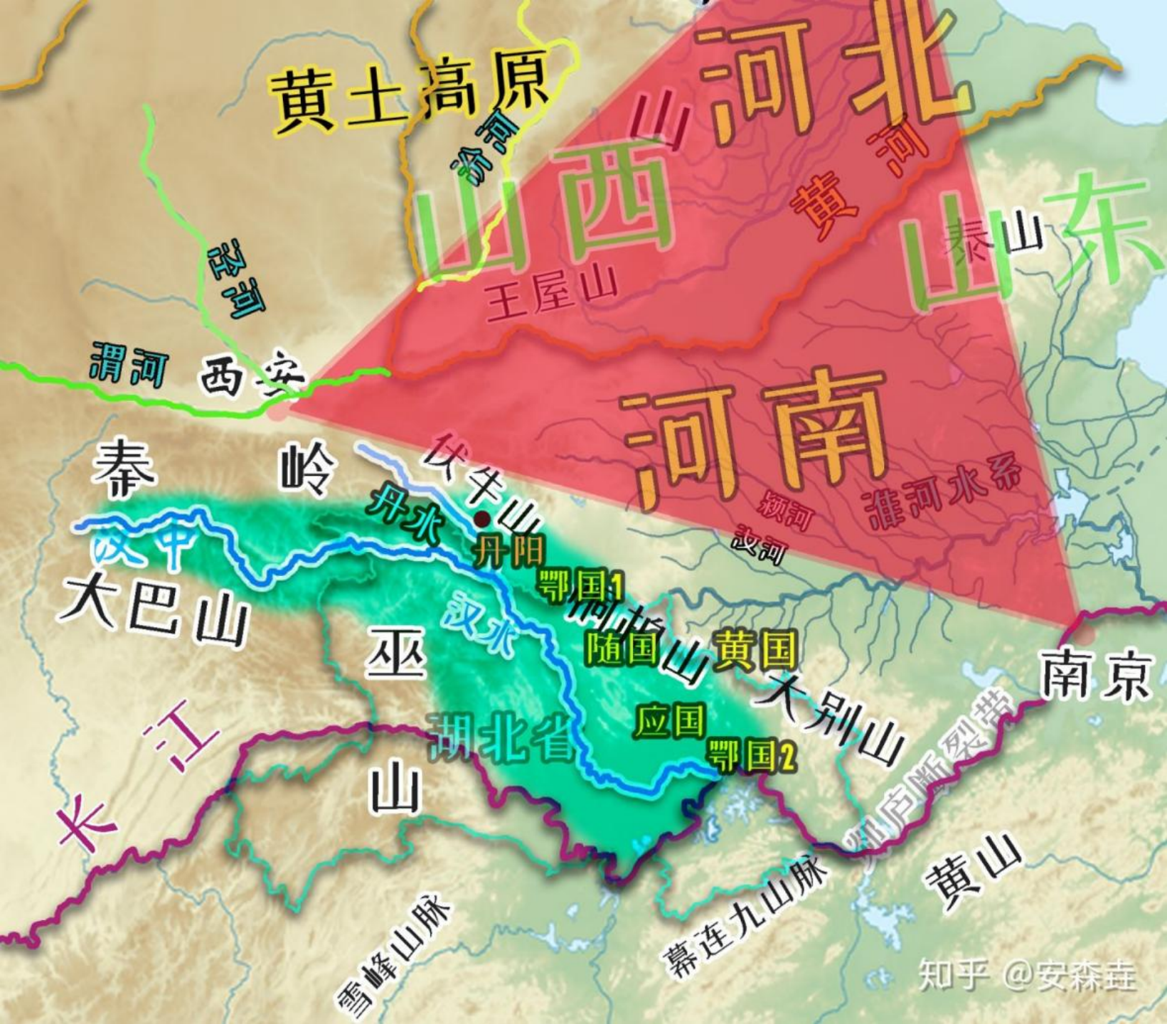 图 14:楚国从丹阳开始沿汉水流域扩张示意图 图 14:楚国从丹阳开始沿汉水流域扩张示意图