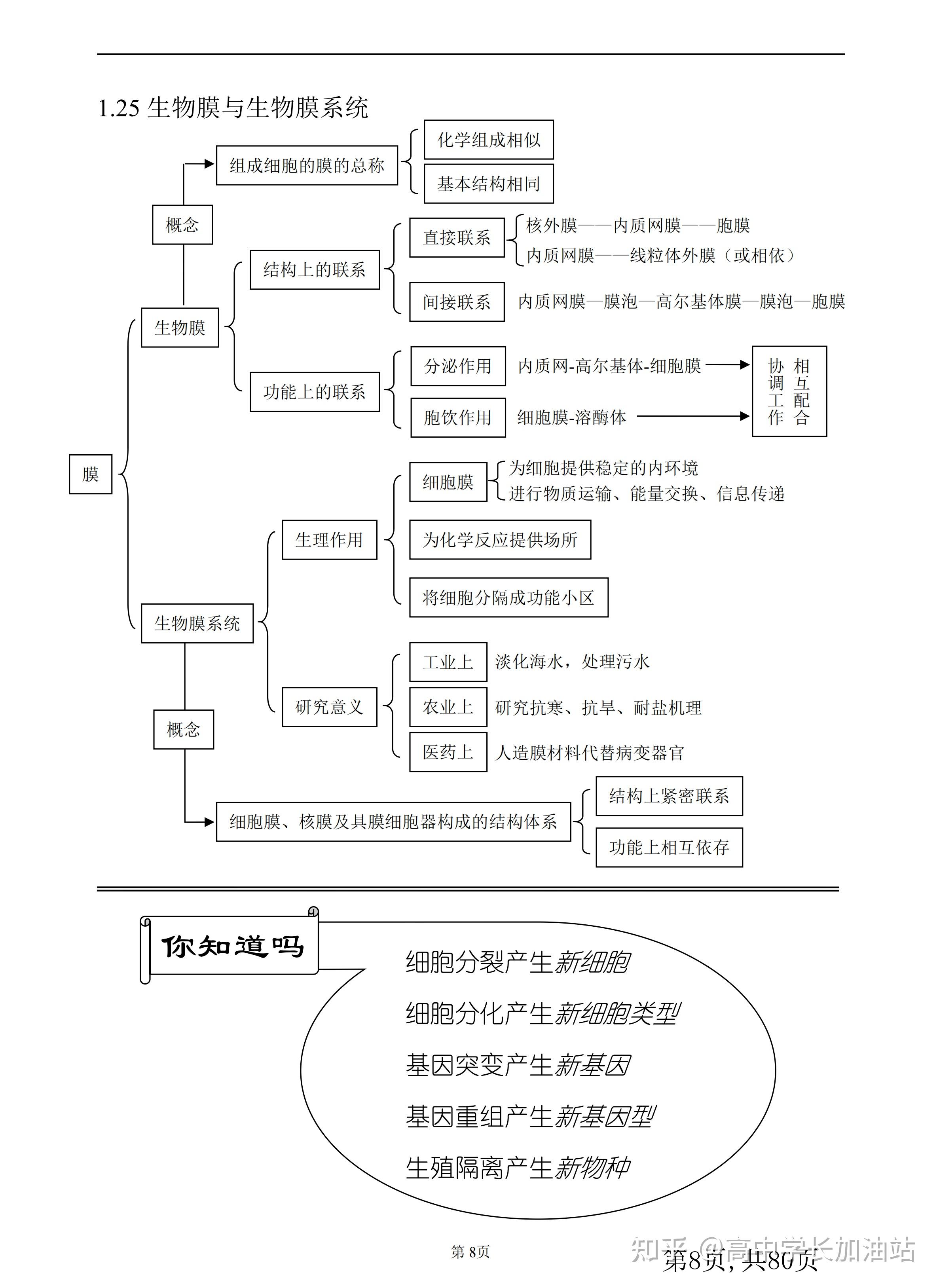 高中生物框架图全面覆盖三年重难点,全网独一份!