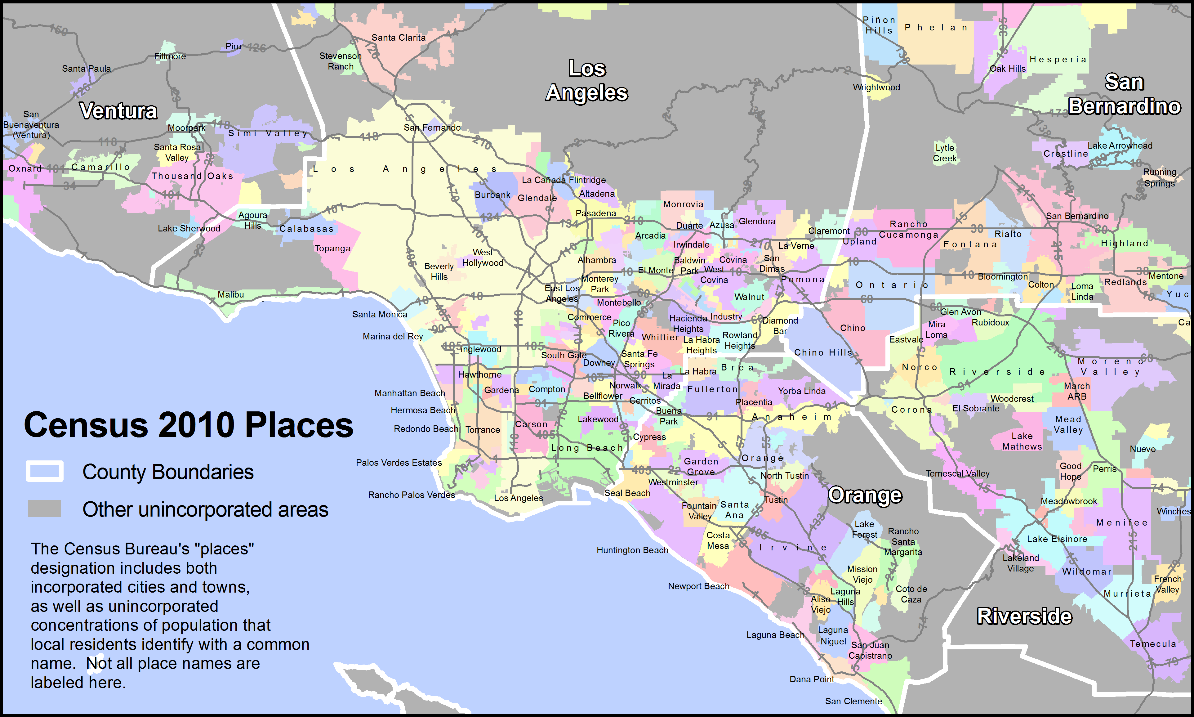 洛杉矶城市平面图图片