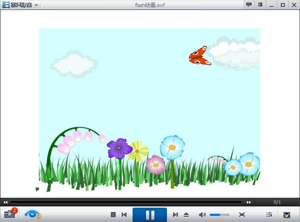 如下图,是本文用到的swf动画文件,预览下,画面上是没有水印的.