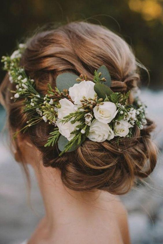 爱塔罗海外婚礼新娘专属发型浪漫清新4款花环鲜花造型