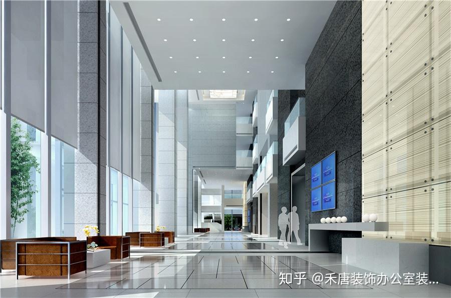 办公楼进门大厅如何装修一层办公楼进门大厅效果图