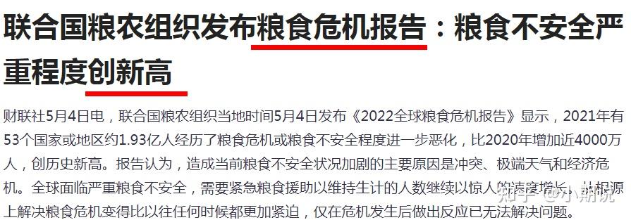 2022年全球粮食危机报告发布(2022年全球粮食危机报告发布时间)