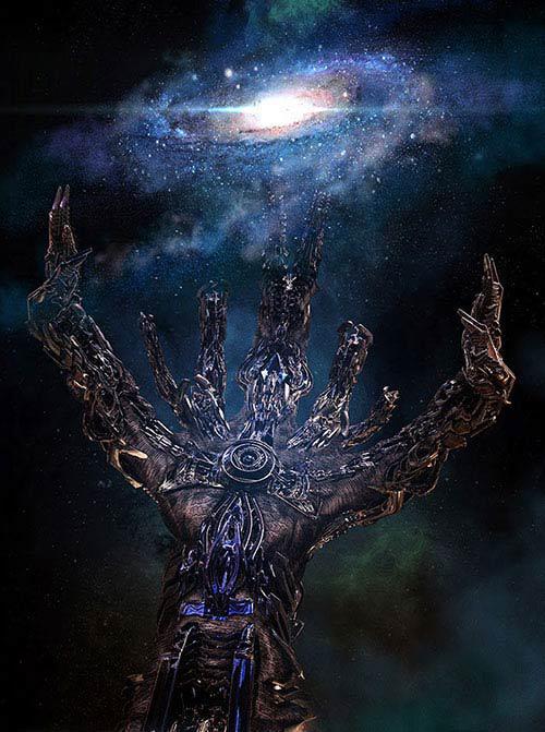 这个宇宙之神和宇宙同呼吸.之后the one 用它的力量诞生出宇宙大帝.