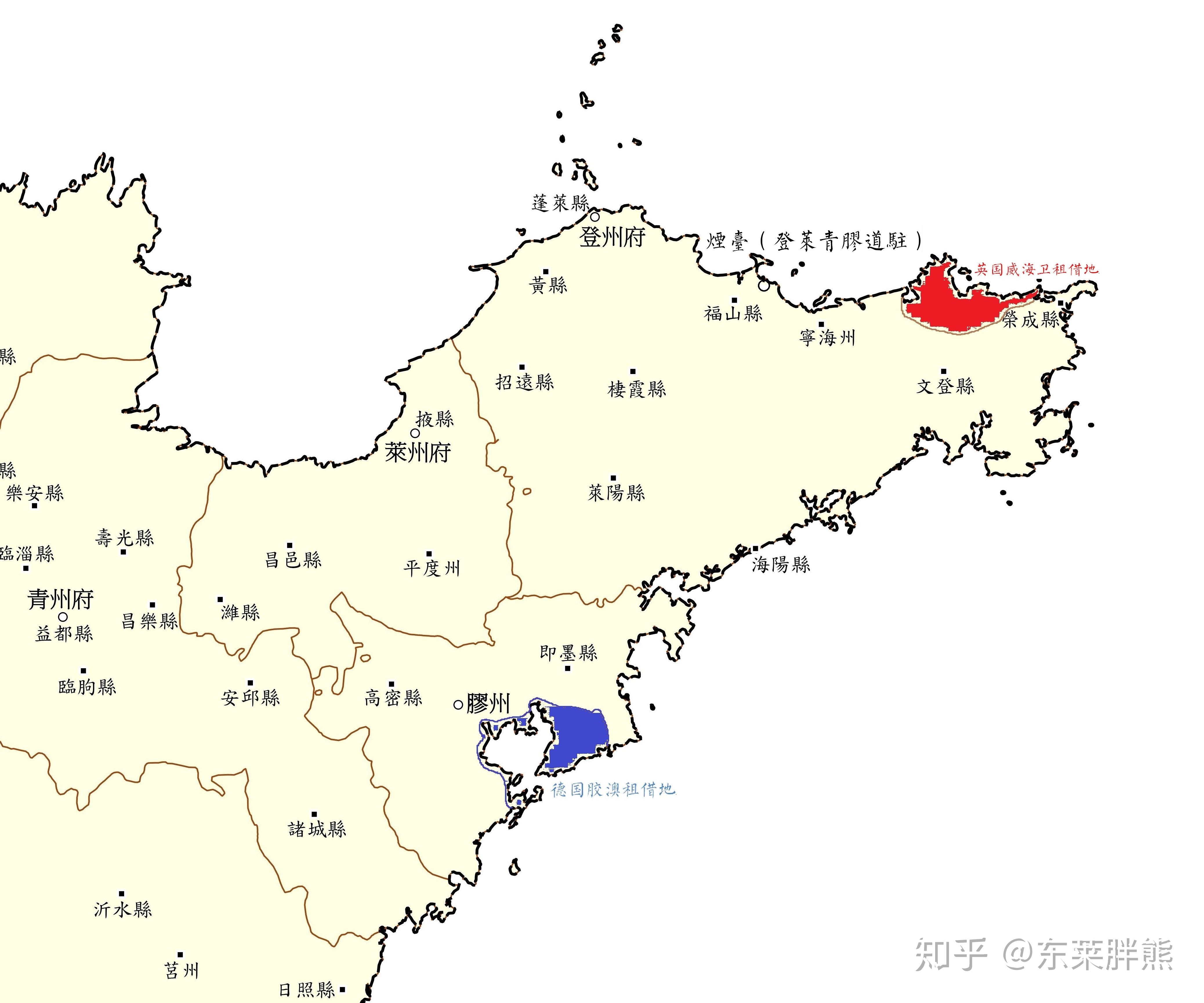 胶东半岛历史地图(七):清 - 知乎