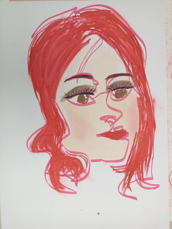 抽象艺术与使用化妆品绘画-艺术实验