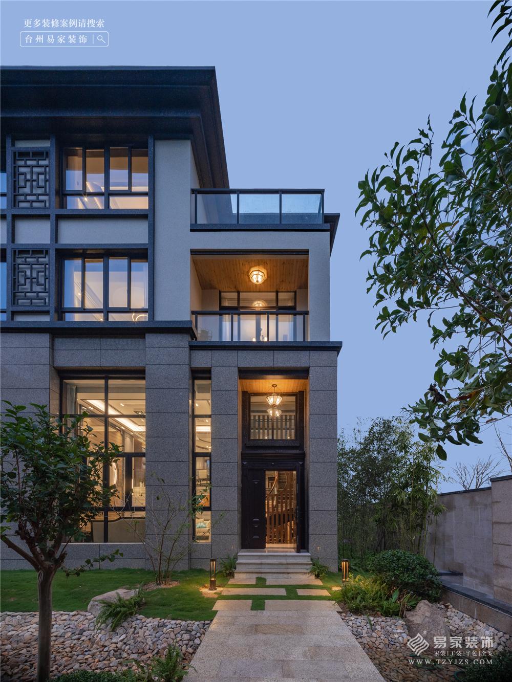 易家实景案例台州金桥华庭别墅新中式将风雅设计造一处桃花之源