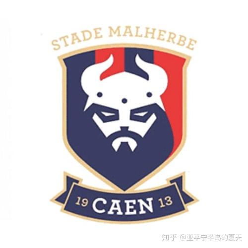 图11:卡昂的队徽坎特曾经的母队,如今混迹法乙的卡昂,2016年将队徽改