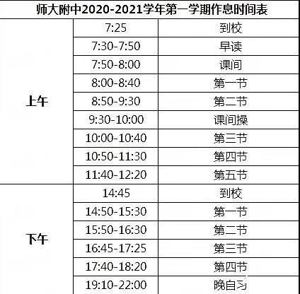 高中與初中作息有何不同西安市多所高中高一作息時間表彙總