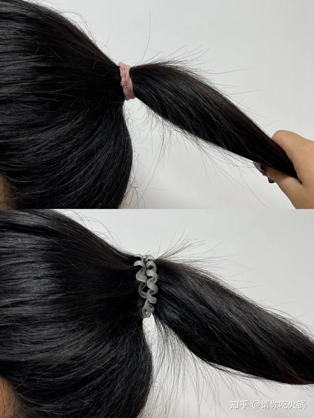 头发巨多!马尾巨粗!