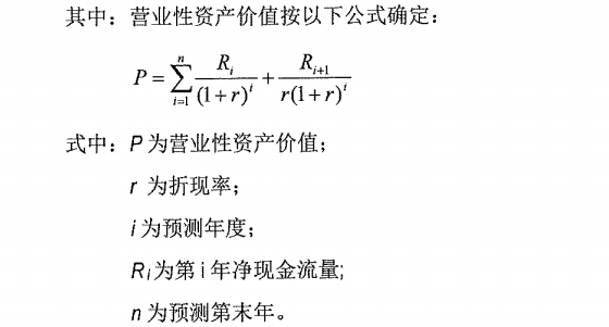 營業資產的價值評估主要依賴於現金流的估算.