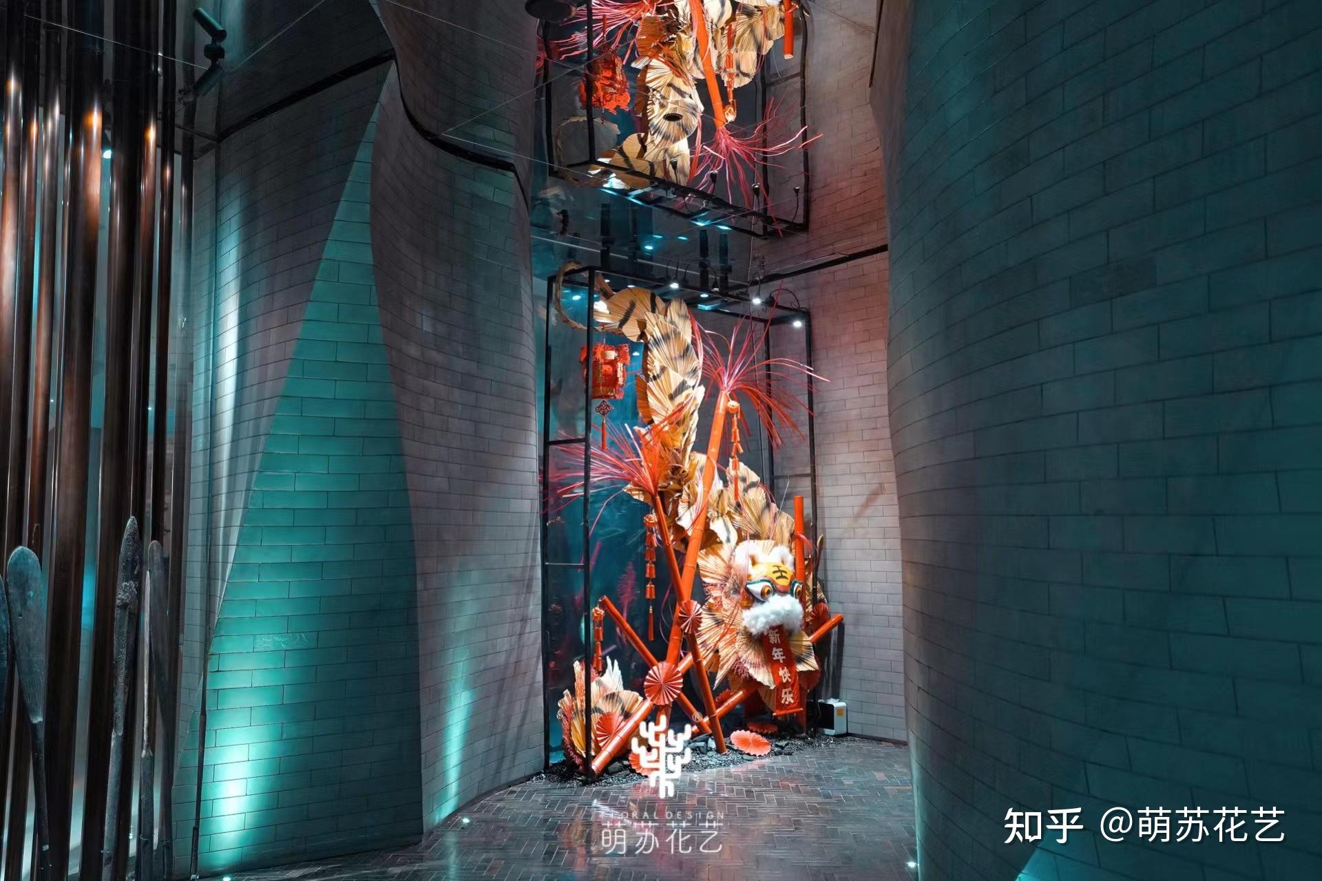 虎年国风橱窗花艺软装分享