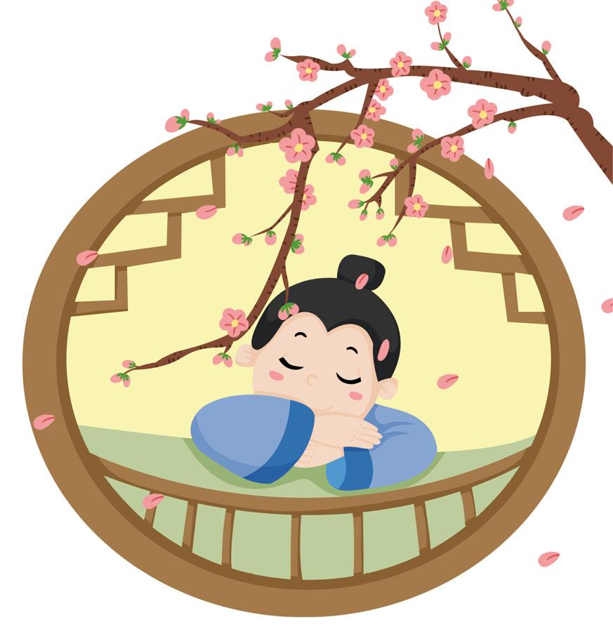 花落知多少.夜来风雨声,处处闻啼鸟.春眠不觉晓,唐·孟浩然春 晓