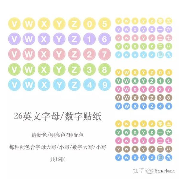 透明背景免抠字母电子手账贴纸素材来啦 知乎
