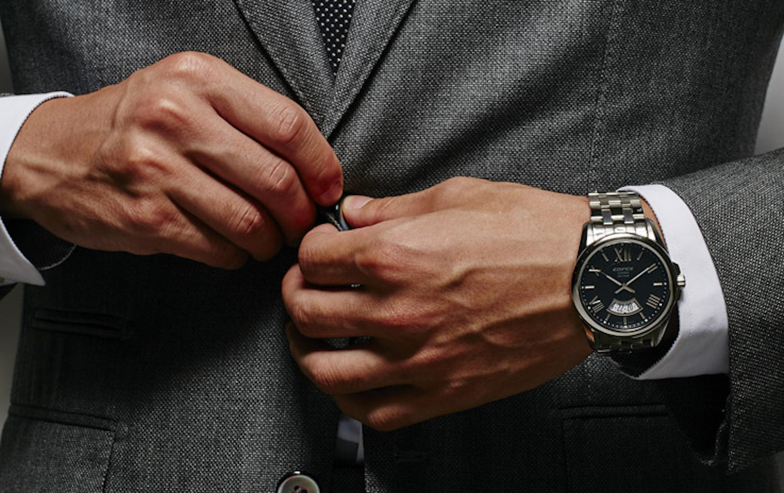 绅士名片西装的好表情