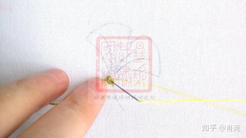 刺绣中的双螺旋针法中国刺绣针法之拉锁针