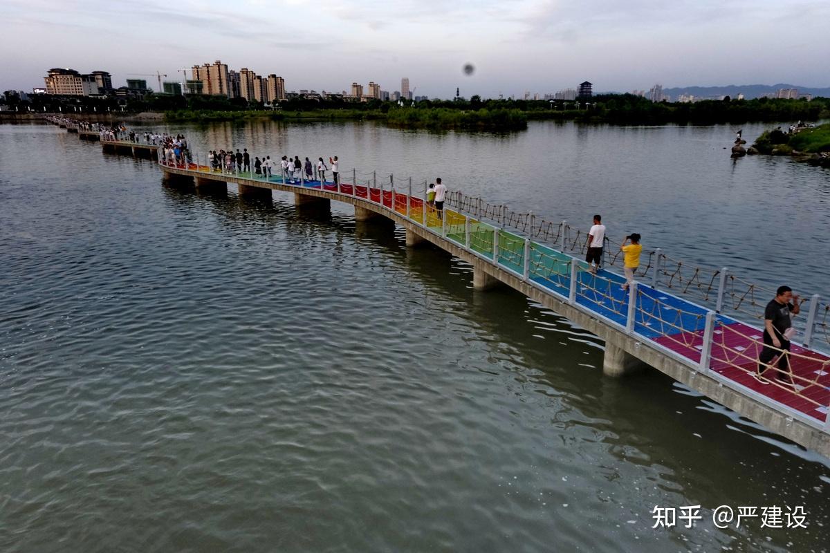 夕照汉江彩虹桥二曝照片严建设