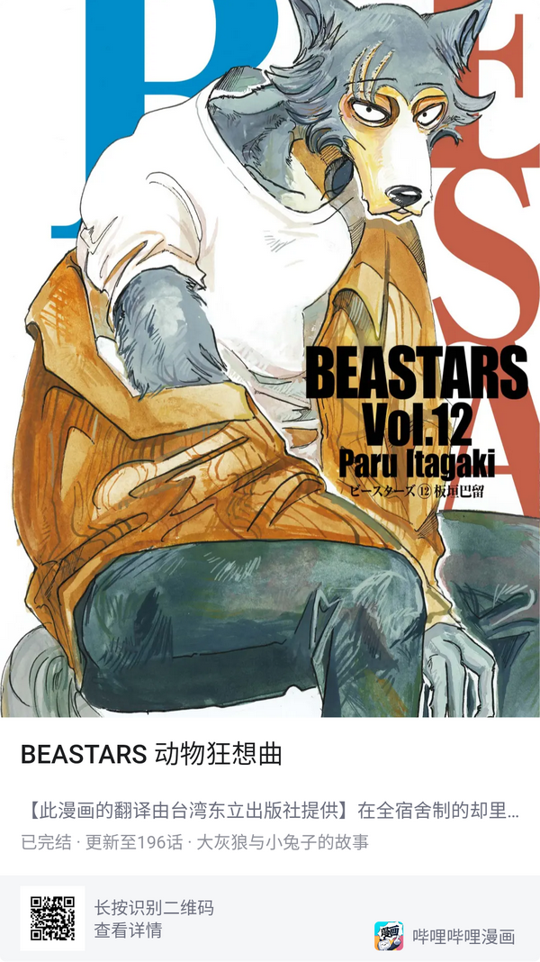 日本漫画《BEASTARS动物狂想曲》196话完结了，如何评价这部作品？ - 知
