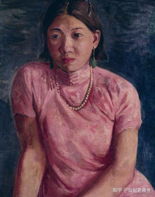 1936 李石樵 女子画像《戴珍珠项链的女子》这一幅画像中,女子所佩戴