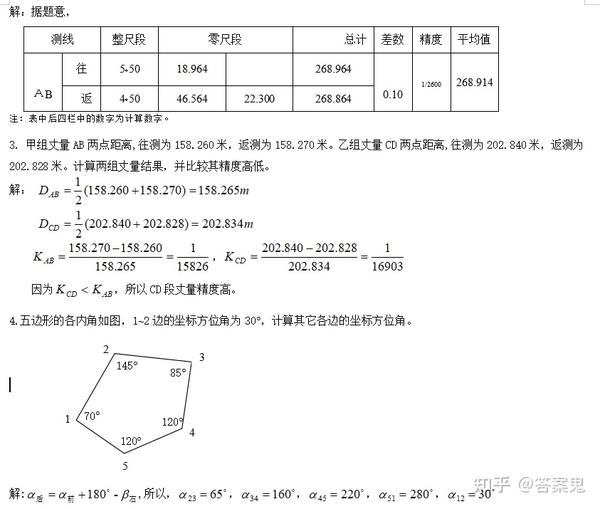 最新测量学试题及详细答案- 知乎