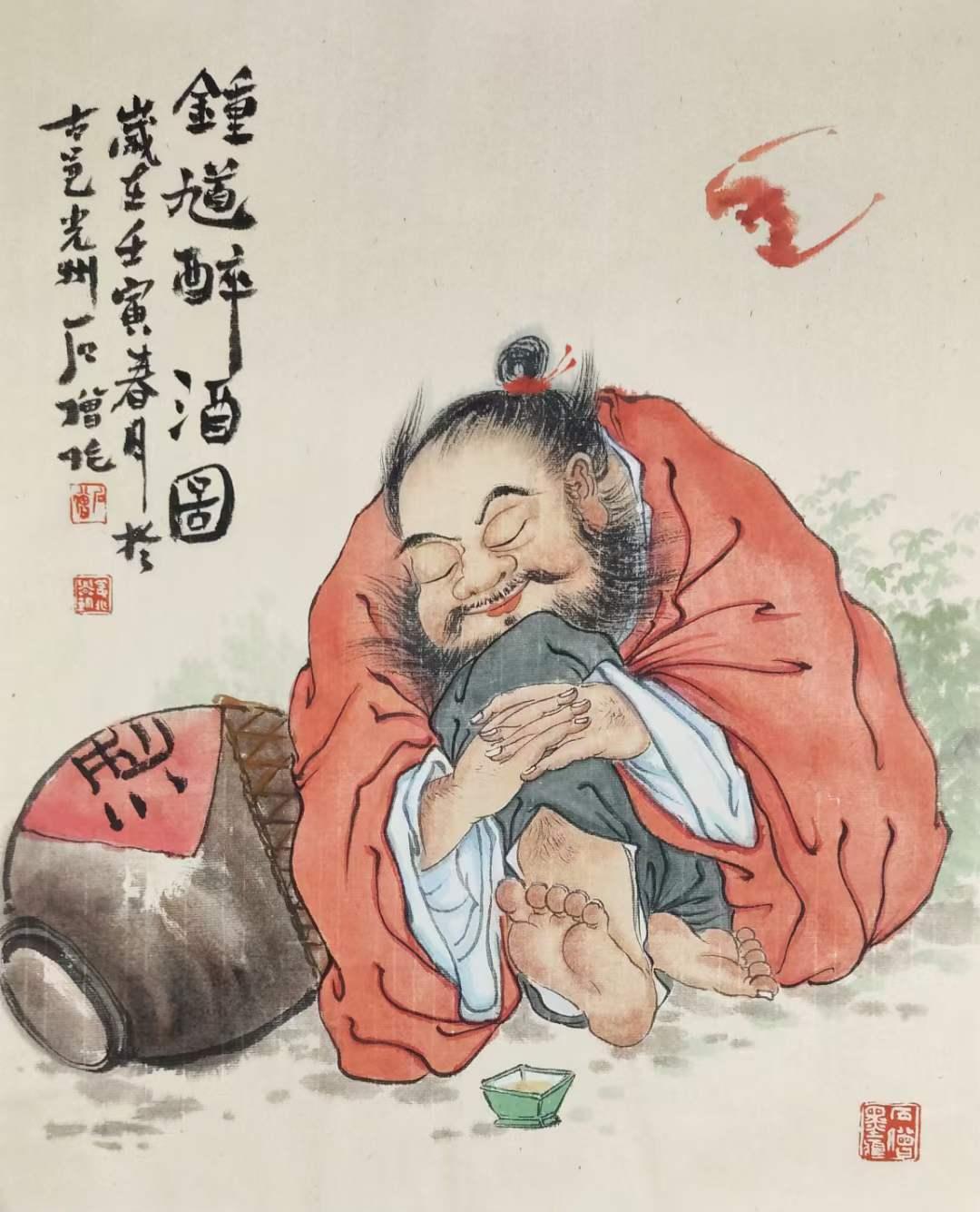 石僧人物画:诙谐幽默,耐人寻味