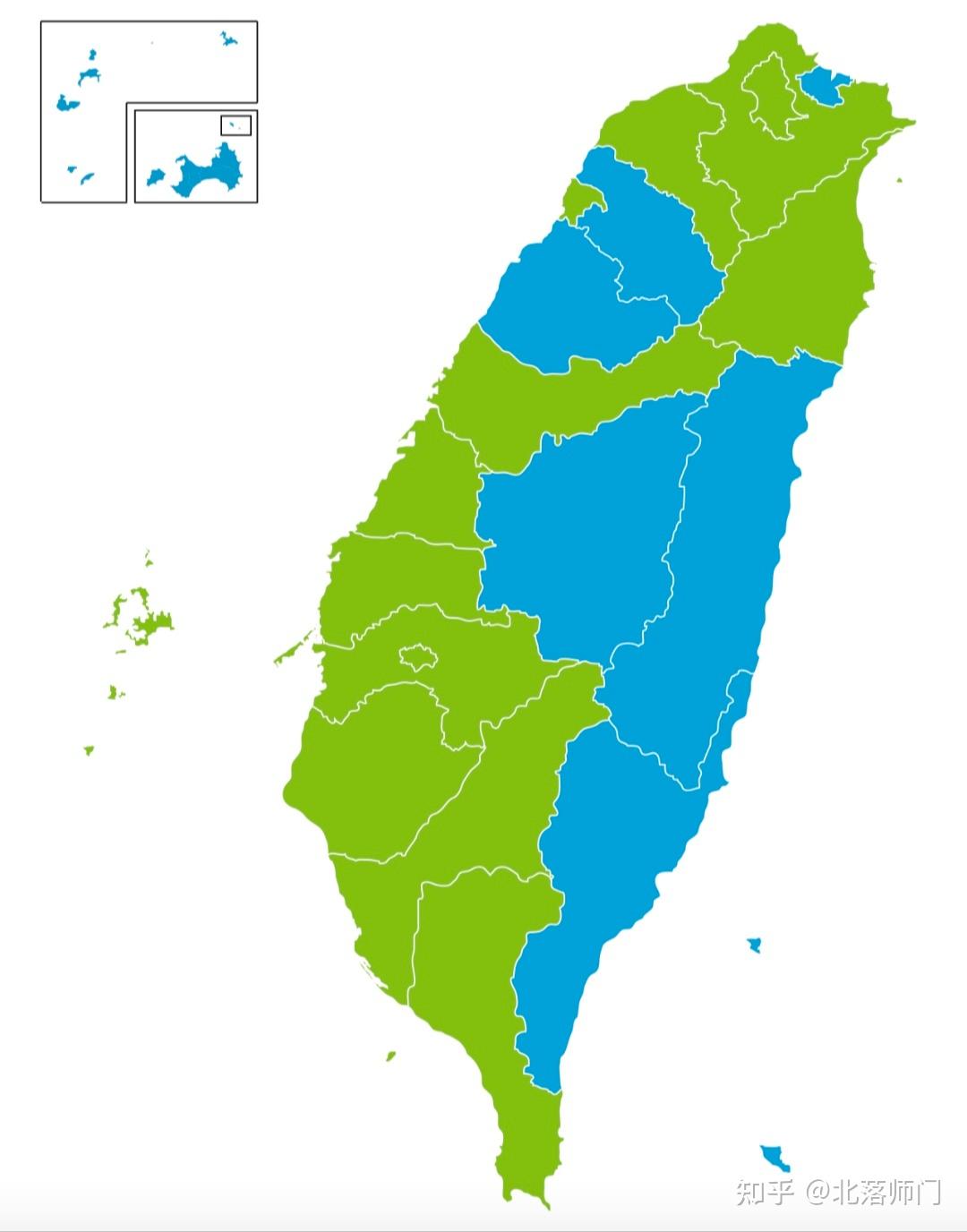 台湾地区选举中，为什么很少听到“蓝县/市”“绿县/市”和“摇摆县/市”这类说法？