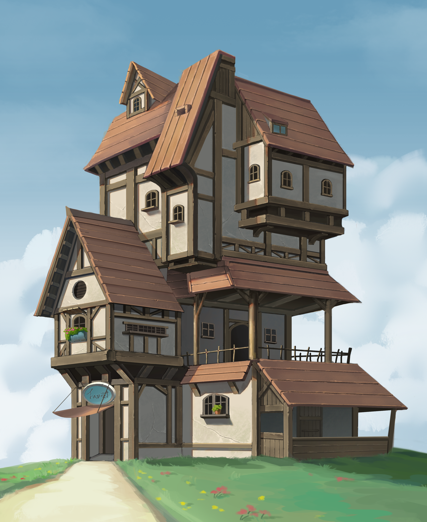 学员作品分享原画建筑