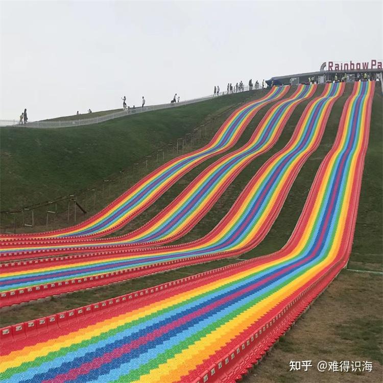 高空中出现一道耀眼的光芒 网红七彩滑道 彩虹滑道 厂家 场地规划 - 知乎