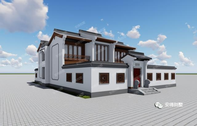 两种屋顶形式农村新中式自建房设计