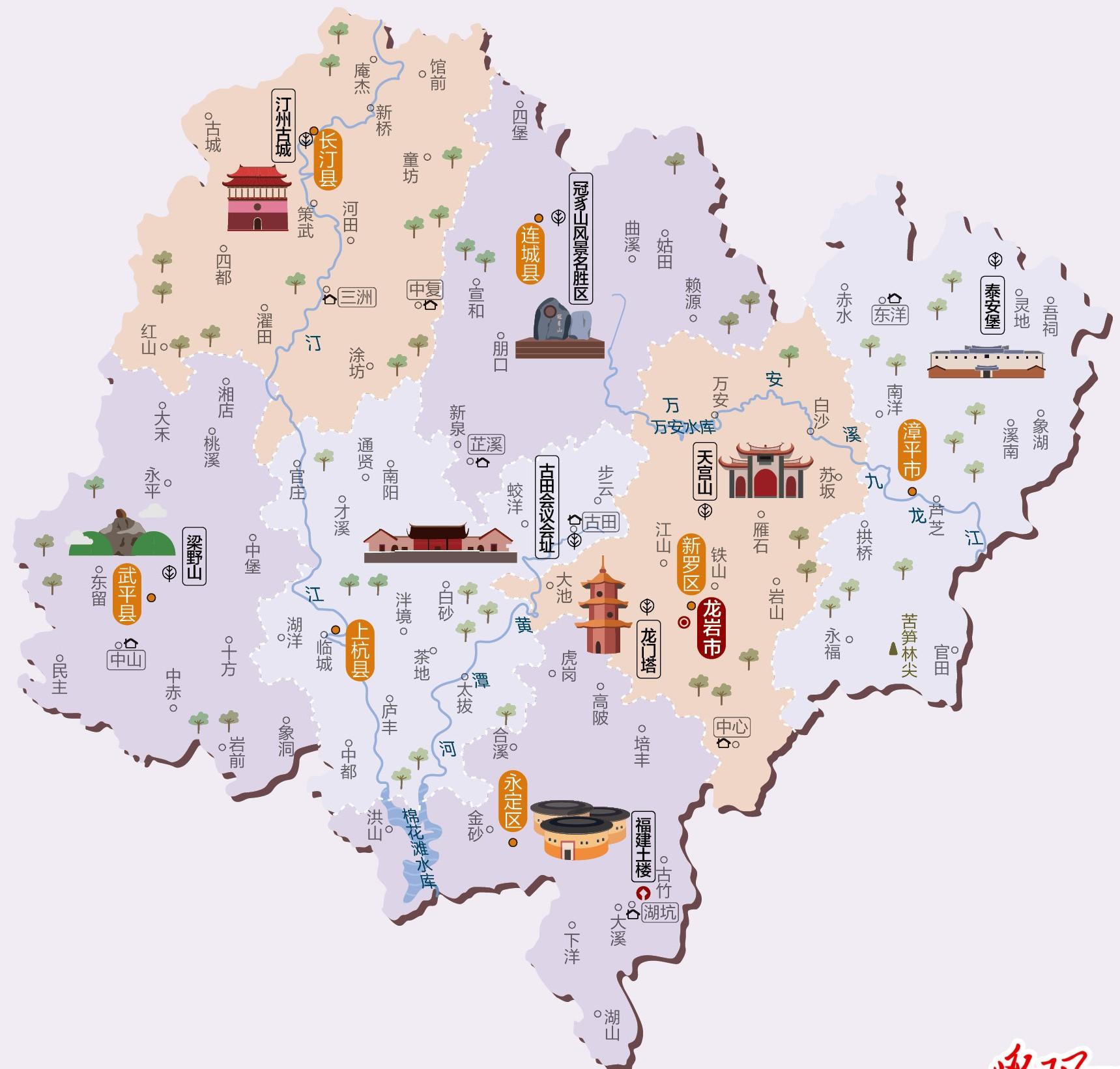 福建省旅游必备高清人文地图 9个地级市 - 知乎