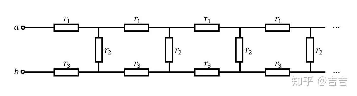 无限长梯形电阻网络