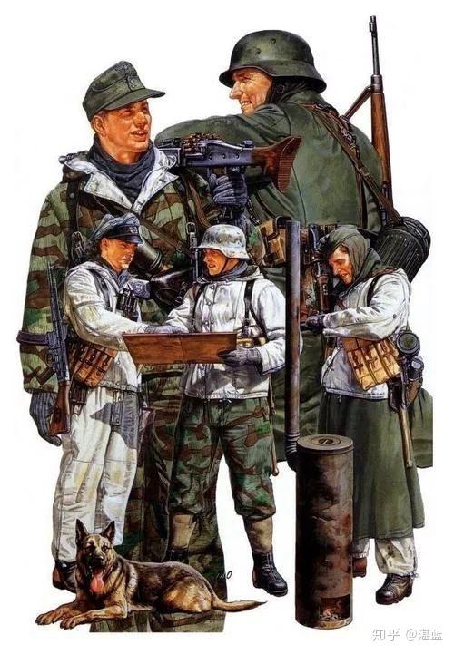 畫家還原的二戰德軍群像:軍服最帥氣!裝備最精良 - 知乎