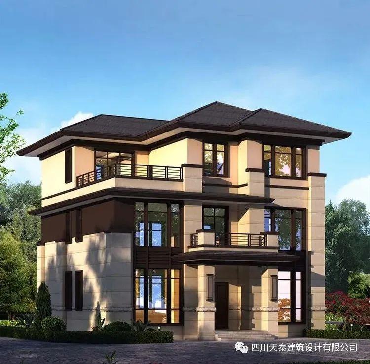 四川达州农村三层新中式自建房乡村别墅设计图纸农村盖房图纸