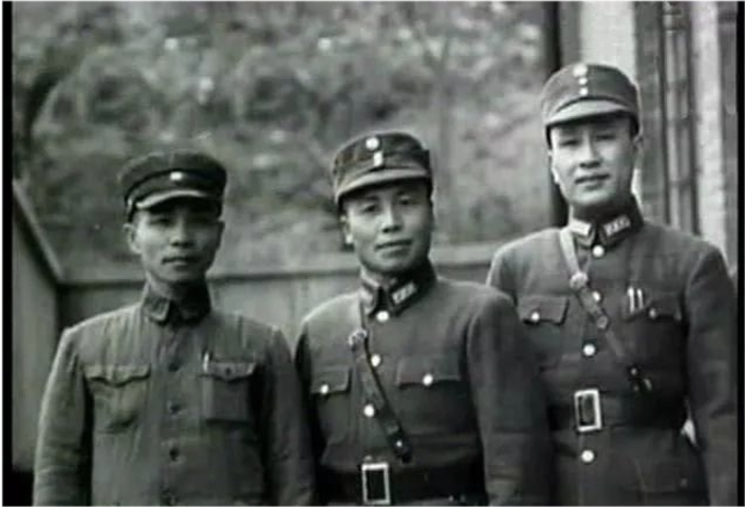 新桂系「三巨头」，左起黄绍竑、李宗仁、白崇禧