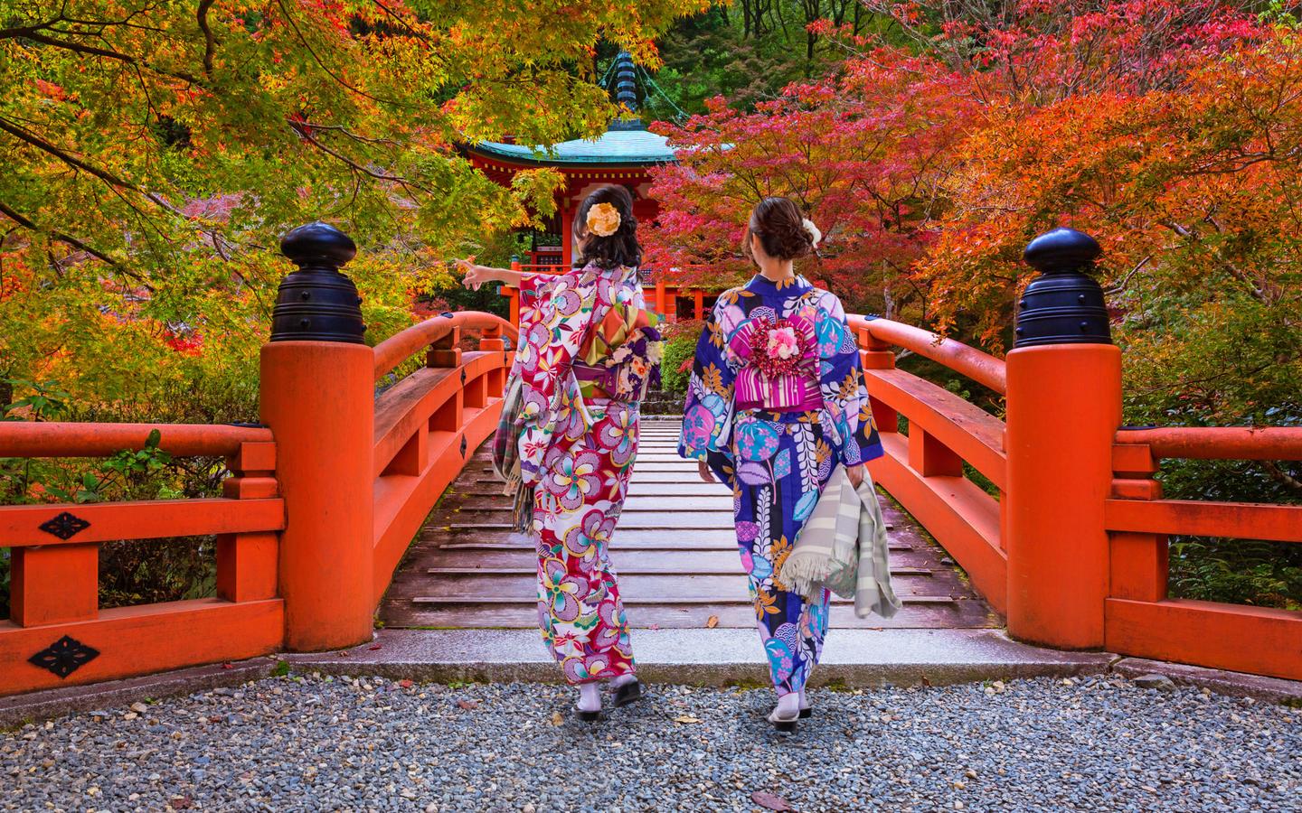 完了しました 京都紅葉壁紙