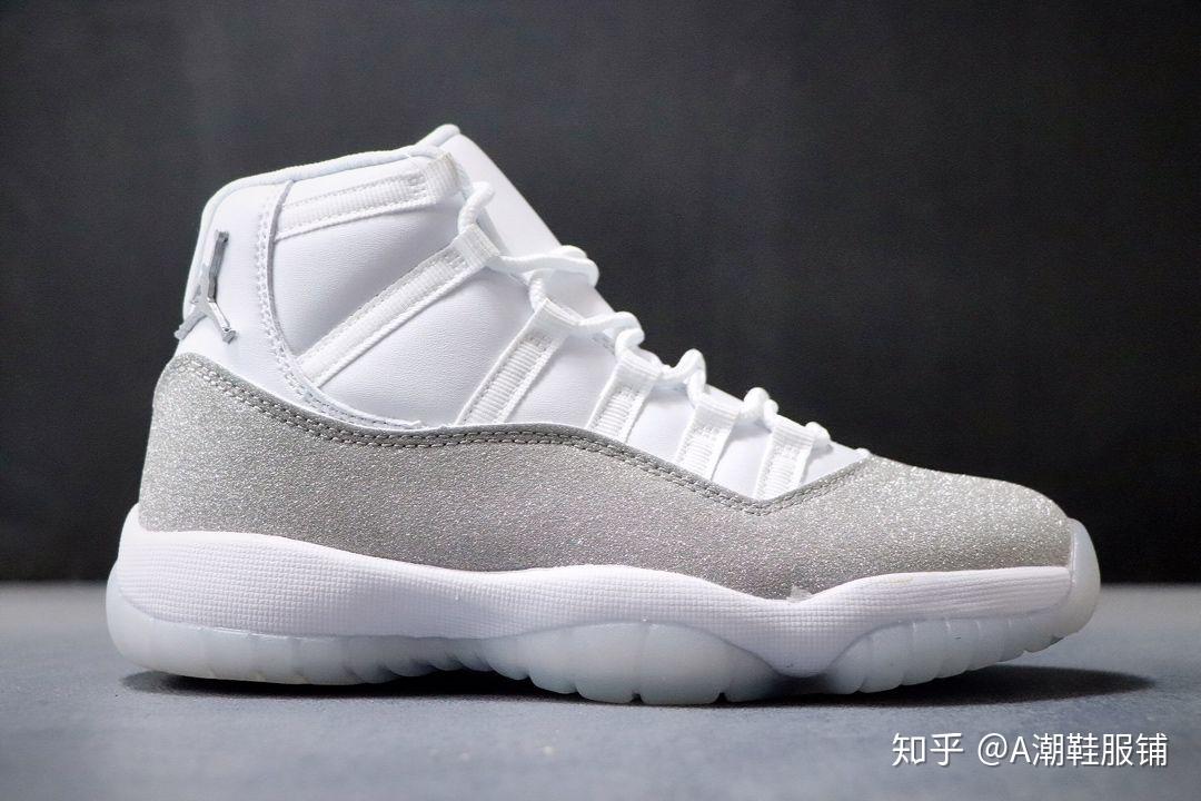 airjordan11metallicsliveraj11邁克爾喬丹高幫運動文化籃球鞋白銀閃