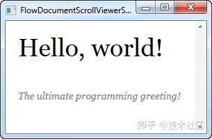 WPF 入门教程FlowDocumentScrollViewer控件 - 知乎