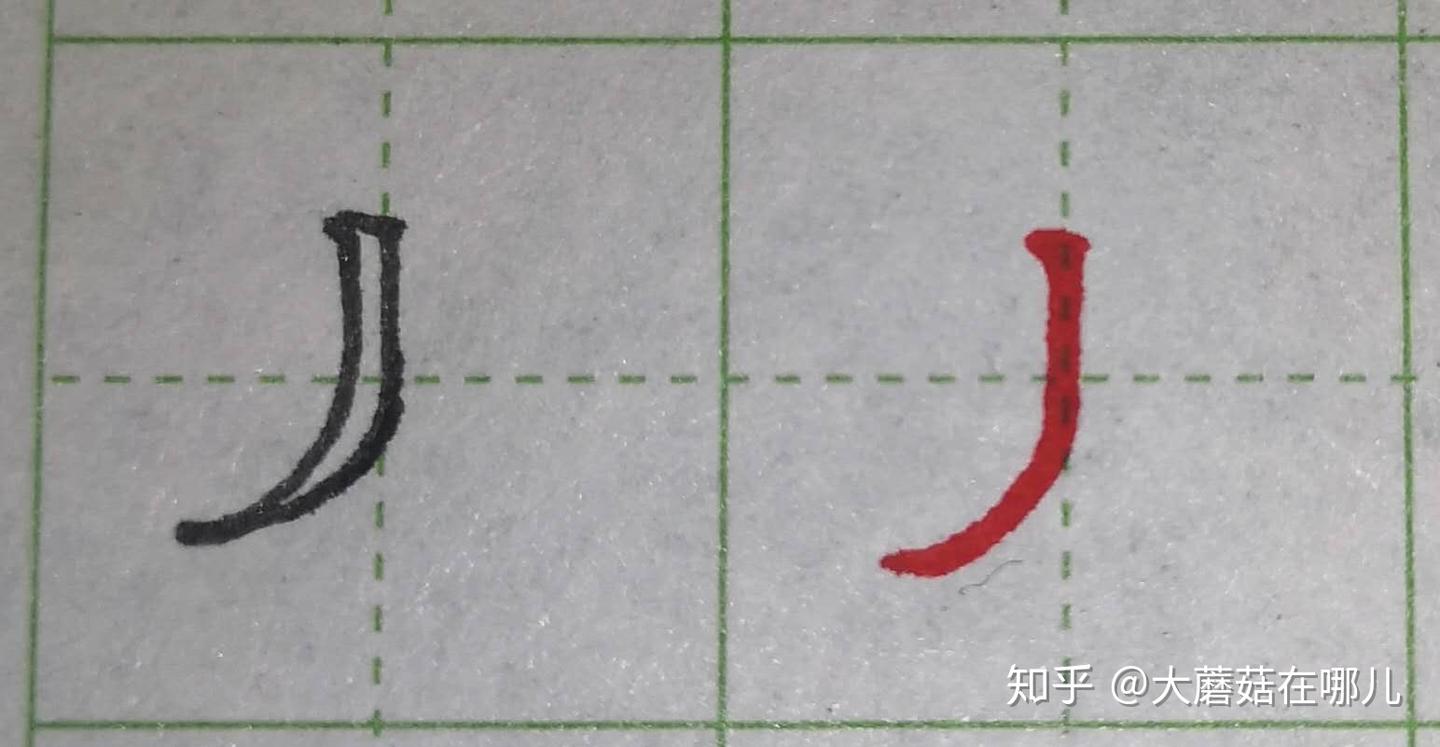 硬笔笔画练习之撇画 - 知乎