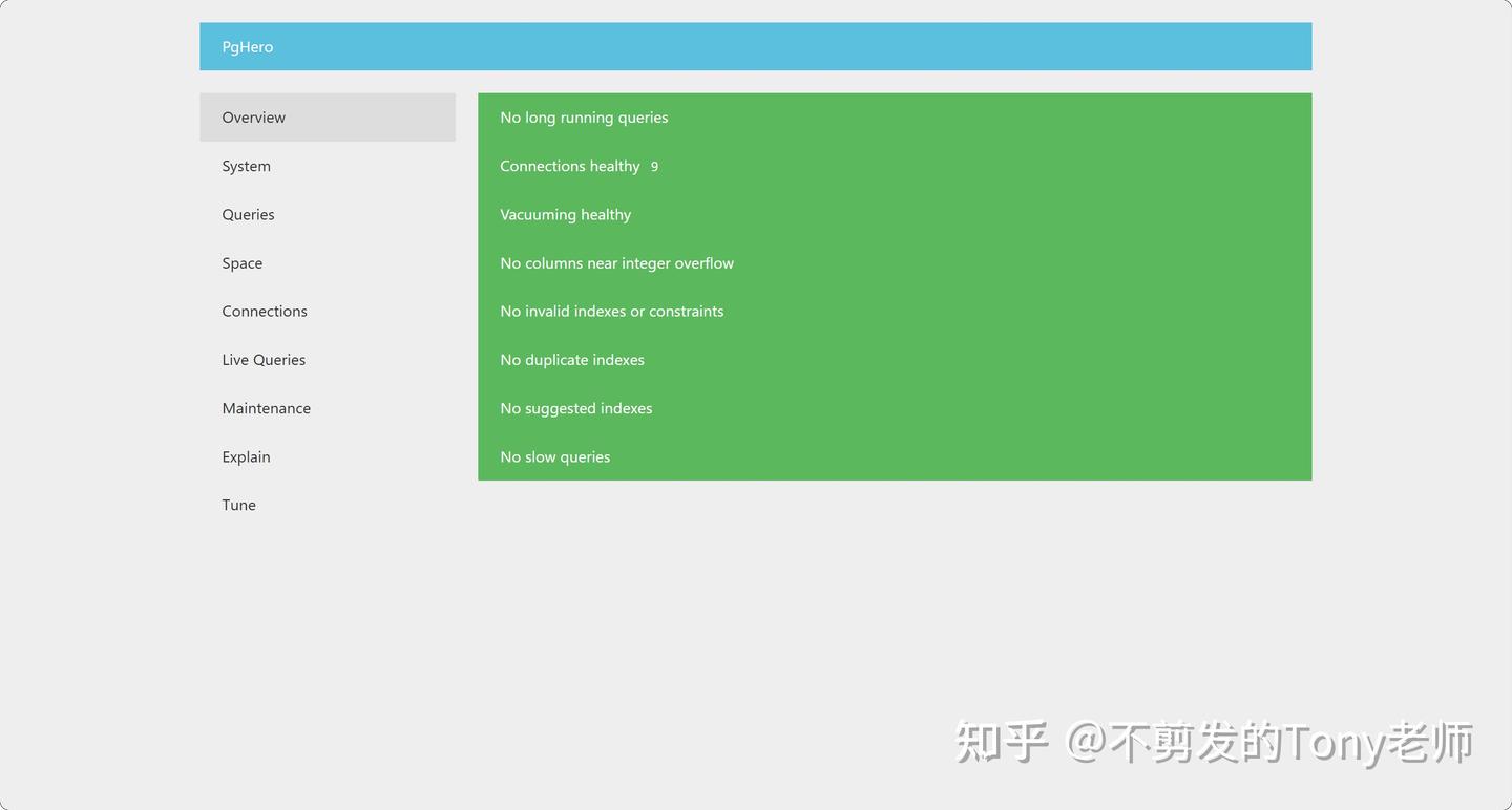 PgHero：一款免费开源的PostgreSQL性能监控工具 - 知乎