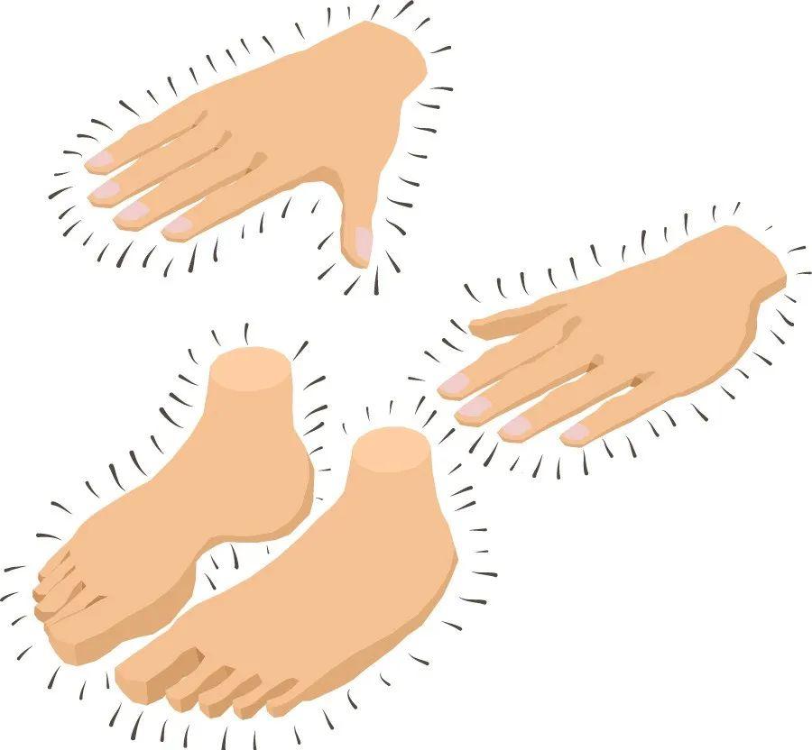 这些致病瘫痪人群中,绝大多数都出现过手脚麻木的先兆.