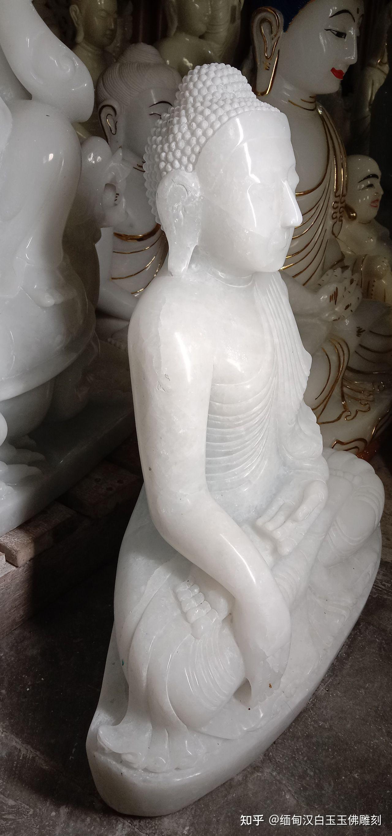 缅甸汉白玉玉佛雕刻转载请注明来源