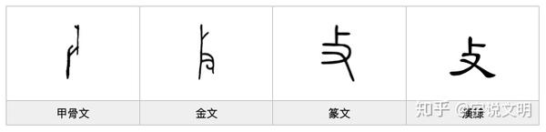 漢字的字元 肢體與動作 攴 攵 知乎