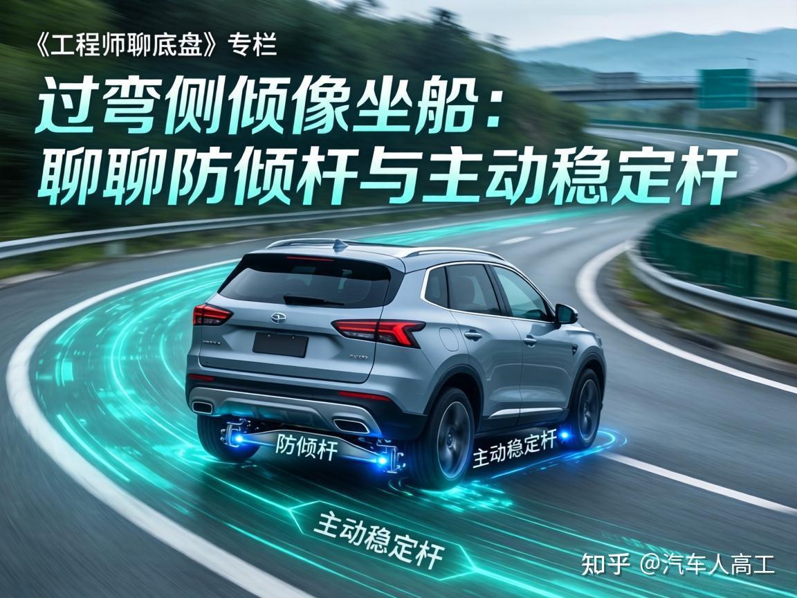 过弯侧倾像坐船:聊聊防倾杆与主动稳定杆