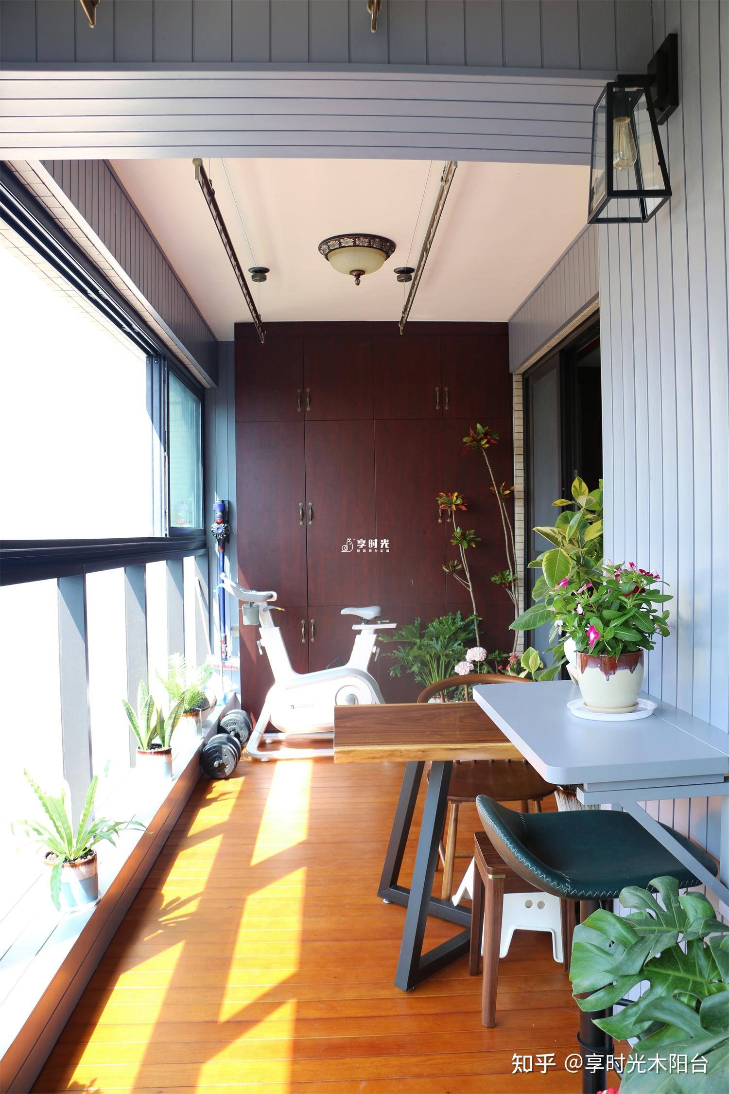 享时光木阳台运动阳台设计满足你的健身欲