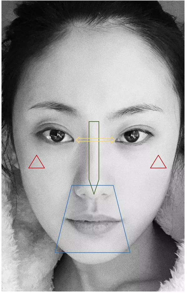 紧密的存在。修容与我们面部构造关系:颧骨,颌面,眼间距,中庭长短。